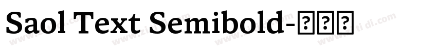 Saol Text Semibold字体转换